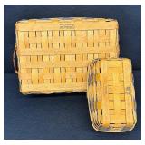 Two Vintage Handcrafted Longaberger Baskets