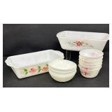 Vintage Fire King and Glasbake Bread Pans and Custard Cups