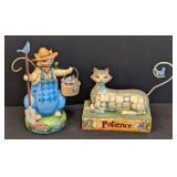 Pair of Jim Shore Heartwood Creek Cat Figurines