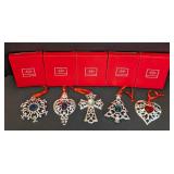 Lenox Bejeweled Silver Plated Ornaments