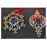Lenox Bejeweled Silver Plated Ornaments