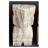 Pair of Large Carved Onyx Bookends