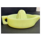 Vintage Fire King Jadeite Refrigerator Dish and Sunkist Juicer Set