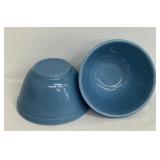 Set of 2 Vintage Pyrex Mixing Bowls in Blue