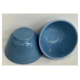 Set of 2 Vintage Pyrex Mixing Bowls in Blue