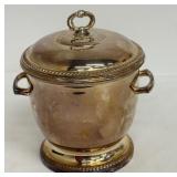 Vintage Silverplate Ice Bucket with Cover and Handles