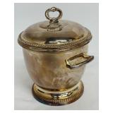 Vintage Silverplate Ice Bucket with Cover and Handles