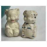 Vintage Red Wing Bowl with Shawnee Salt and Pepper Shakers