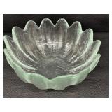 Vintage Blenko 14 Petal Glass Salad Bowl