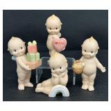 Set of 4 Jesco and Enesco Kewpie Figurines with Accessories
