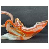 Mid-Century Sooner Hand Blown Glass Swan