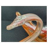 Mid-Century Sooner Hand Blown Glass Swan