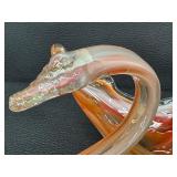 Mid-Century Sooner Hand Blown Glass Swan