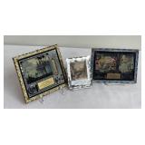 Set of 3 Vintage Advertising Picture Frames with Weather Indicators