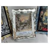 Set of 3 Vintage Advertising Picture Frames with Weather Indicators