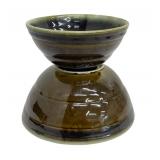 Set of 2 Vintage Mid Century Glazed Pottery Bowls