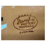 Pair of Vintage Stangl Pottery Trinket Boxes with Floral and Heart Designs