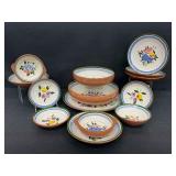 Vintage Mid Century Stangl Pottery Set - Fruit and Flowers Pattern