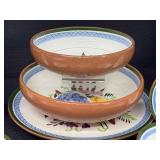 Vintage Mid Century Stangl Pottery Set - Fruit and Flowers Pattern