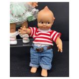 Pair of 8 Inch Jesco Kewpie Dolls in Adorable Outfits