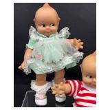 Pair of 8 Inch Jesco Kewpie Dolls in Adorable Outfits