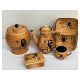 Pennsbury Pottery Kitchenware Set with Rooster Design