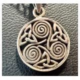 Set of 3 Necklaces: Dragonfly, Celtic Spiral, and Bee Charm Designs
