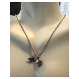 Set of 3 Necklaces: Dragonfly, Celtic Spiral, and Bee Charm Designs