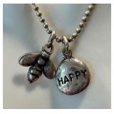 Set of 3 Necklaces: Dragonfly, Celtic Spiral, and Bee Charm Designs