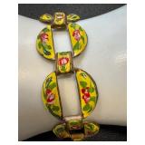 Vintage Hand-Painted Cuban Bracelet