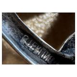 Set of 2 Vintage Sterling Silver Brooches - Heart & Floral Designs