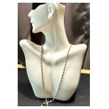 19.5" Sterling Silver Twist Chain Necklace