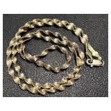 19.5" Sterling Silver Twist Chain Necklace