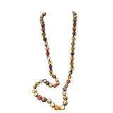 Venetian Murano Sommerso Aventurine Glass Beaded Necklace