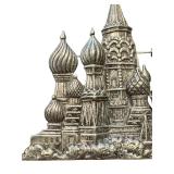 Vintage JJ Silver Tone Russian Kremlin Brooch Pin