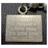 Sterling Silver Charm Bracelet with Dog Charm, Clapperboard, and Friendship Plaque - 7"