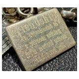 Sterling Silver Charm Bracelet with Dog Charm, Clapperboard, and Friendship Plaque - 7"