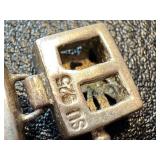 Vintage Sterling Silver Multi Colored Jadeite Bracelet, 7.5 Inches