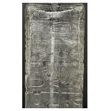 MCM Large Etched Cast Clear Glass Table Lamp - 1960