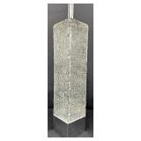 MCM Large Etched Cast Clear Glass Table Lamp - 1960