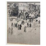 "The Riva" Etching by J.A.M. Whistler