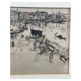 "The Riva" Etching by J.A.M. Whistler