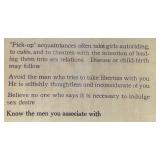 "Beware of Chance Acquaintance" Framed Print - Youth & Life Exhibit by The American Social Hygiene Association, Copyright 1922