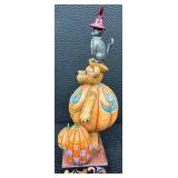 Jim Shore Bearstone Collection - Gourdy Punkinbeary Midnight Bearstone