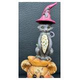 Jim Shore Bearstone Collection - Gourdy Punkinbeary Midnight Bearstone