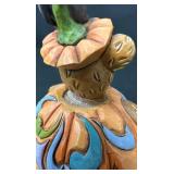 Jim Shore Bearstone Collection - Gourdy Punkinbeary Midnight Bearstone
