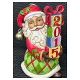 Jim Shore Heartwood Creek Six Ornament Collection with Square Quilted 10" Ornament Holder