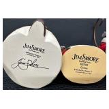 Jim Shore Heartwood Creek Six Ornament Collection with Square Quilted 10" Ornament Holder