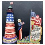 Jim Shore Heartwood Creek One Nation Under God and I Pledge Figurines