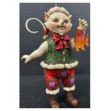 Jim Shore Heartwood Creek Cat with a Fish Ornament